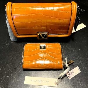 Victoria’s Secret Brown and Black crossbody Bag & Wallet set